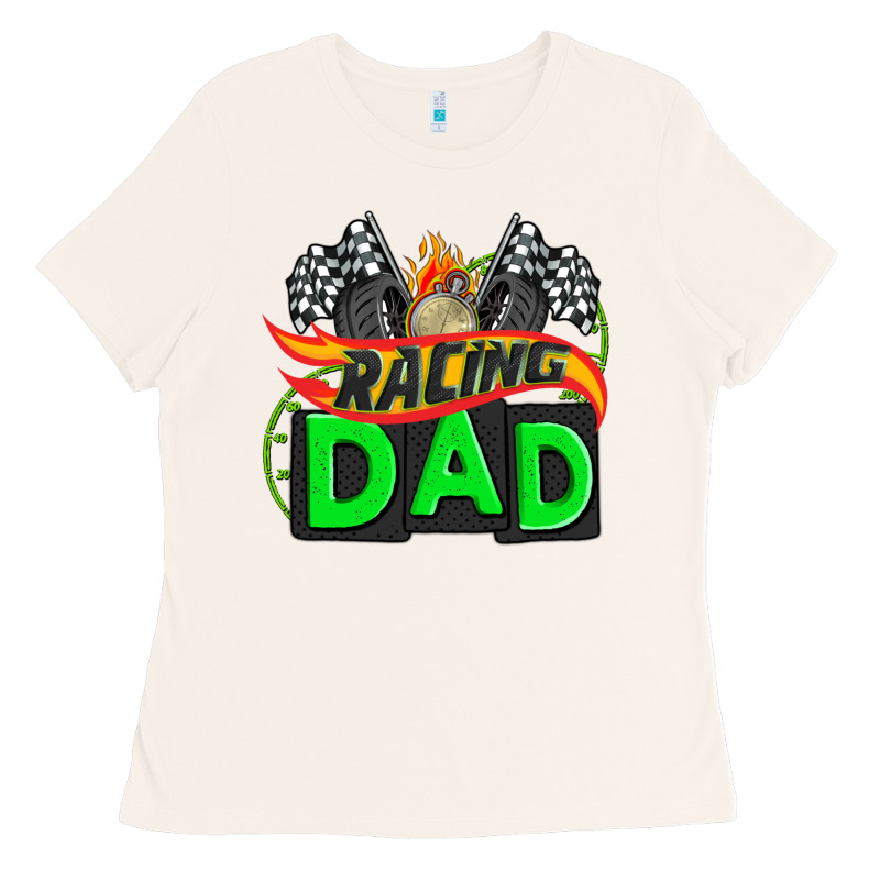 Racing Dad With Racing  Equipment Ladies Tee by AdoDesignShop | Teevron