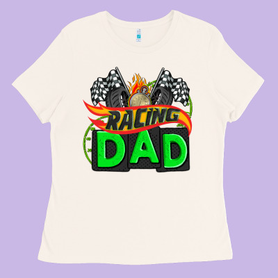 Racing Dad With Racing  Equipment Ladies Tee Designed By Adodesignshop
