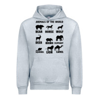 Heather Grey Animal Of The World Urban Hoodie - Bettercallsaul