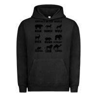 Pigment Black Animal Of The World Urban Hoodie - Bettercallsaul