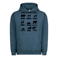 Pigment Midnight Navy Animal Of The World Urban Hoodie - Bettercallsaul