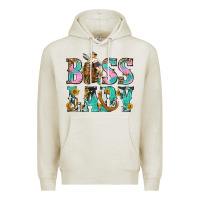 Oatmeal Heather Boss Lady Premium Hoodie - BundleAndBundleShop