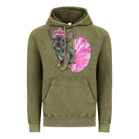 Vintage Olive balerina french bulldog with tutu Vintage Hoodie - RanaPortraitStore