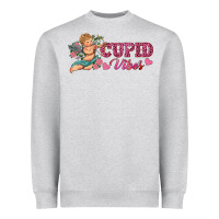 Heather Grey cupid vibes Heavyweight Sweatshirt - RanaPortraitStore