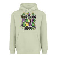 Matcha thick thighs mardi gras vibes Heavyweight Hoodie - MaliasSmallBusiness