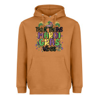 Meerkat thick thighs mardi gras vibes Heavyweight Hoodie - MaliasSmallBusiness
