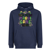 Navy thick thighs mardi gras vibes Heavyweight Hoodie - MaliasSmallBusiness