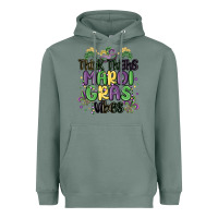 Sage thick thighs mardi gras vibes Heavyweight Hoodie - MaliasSmallBusiness