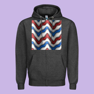 4th July Stripes Seamless Pattern Zipper Hoodie Designed By Bundleandbundleshop