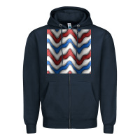 Navy 4th july stripes seamless pattern Zipper Hoodie - BundleAndBundleShop
