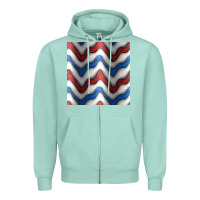 Seafoam 4th july stripes seamless pattern Zipper Hoodie - BundleAndBundleShop