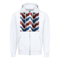 White 4th july stripes seamless pattern Zipper Hoodie - BundleAndBundleShop