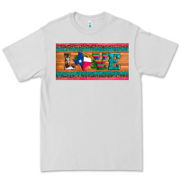 Dove Grey love texas sunflowers cactus cowhide license plate Premium Tee - Artiststas
