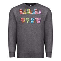Charcoal Heather custom crayons Premium Sweatshirt - MaliasSmallBusiness