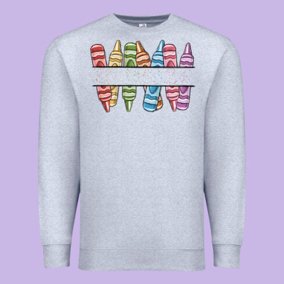 Custom Crayons Premium Sweatshirt Designed By Maliassmallbusiness