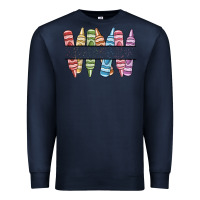 Navy custom crayons Premium Sweatshirt - MaliasSmallBusiness