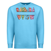 Ocean Blue custom crayons Premium Sweatshirt - MaliasSmallBusiness