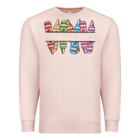 Pale Pink custom crayons Premium Sweatshirt - MaliasSmallBusiness