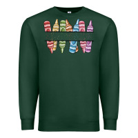 Sports Green custom crayons Premium Sweatshirt - MaliasSmallBusiness