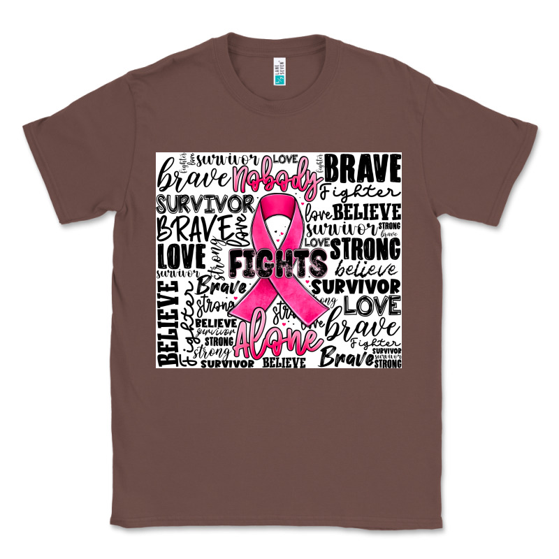 Breast Cancer Nobody Fights Alone Classic Tee by JahusDesignShop | Teevron