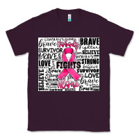Plum breast cancer nobody fights alone Classic Tee - JahusDesignShop