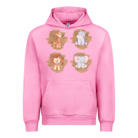 Fuchsia Pink Safari Baby Animal Clipart Urban Hoodie - Bettercallsaul
