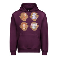 Mauve Wine Safari Baby Animal Clipart Urban Hoodie - Bettercallsaul
