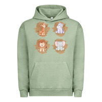 Pigment Oil Green Safari Baby Animal Clipart Urban Hoodie - Bettercallsaul