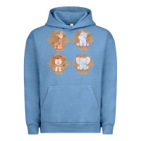 Pigment Pebble Blue Safari Baby Animal Clipart Urban Hoodie - Bettercallsaul