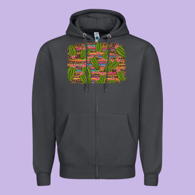 Cinco De Mayo Cactus Zipper Hoodie Designed By Artiststas