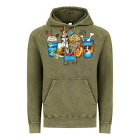 Vintage Olive corgi coffee cups Vintage Hoodie - Zillion Design Studio