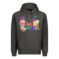 Charcoal Heather School Girl Coffee Cup Bbs Premium Hoodie - BundleAndBundleShop