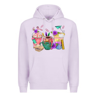 Lilac School Girl Coffee Cup Bbs Premium Hoodie - BundleAndBundleShop