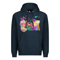 Navy School Girl Coffee Cup Bbs Premium Hoodie - BundleAndBundleShop
