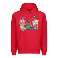 Red School Girl Coffee Cup Bbs Premium Hoodie - BundleAndBundleShop