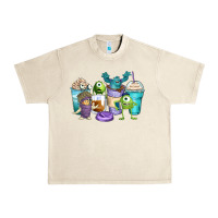 Sandshell cartoon characters coffee cups Urban Heavy Tee - Zillion Design Studio
