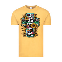 Vintage Mustard western cross Vintage Tee - RanaPortraitStore