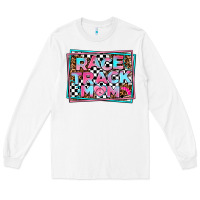 White race track mom Long Sleeve Tee - AdoDesignShop