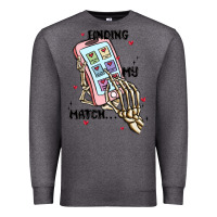 Charcoal Heather finding my match Premium Sweatshirt - MaliasSmallBusiness