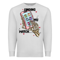 Dove Grey finding my match Premium Sweatshirt - MaliasSmallBusiness