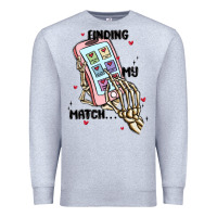 Heather Grey finding my match Premium Sweatshirt - MaliasSmallBusiness