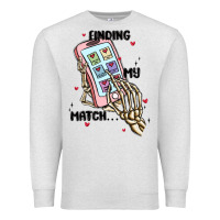 Oatmeal Heather finding my match Premium Sweatshirt - MaliasSmallBusiness