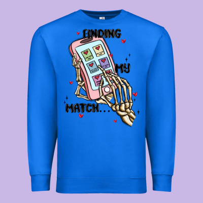 Finding My Match Premium Sweatshirt Designed By Maliassmallbusiness