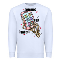 White finding my match Premium Sweatshirt - MaliasSmallBusiness