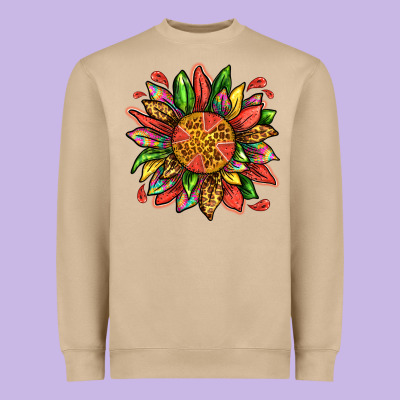 Watermelon Sunflower Heavyweight Sweatshirt Designed By Texasbilliewilder