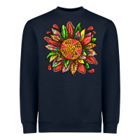 Navy watermelon sunflower Heavyweight Sweatshirt - texasbilliewilder