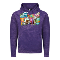 Cloud Purple skeleton summer coffee cups Vintage Hoodie - Zillion Design Studio