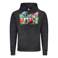 Vintage Black skeleton summer coffee cups Vintage Hoodie - Zillion Design Studio