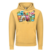 Vintage Mustard skeleton summer coffee cups Vintage Hoodie - Zillion Design Studio