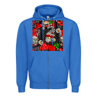 True Royal ladybug gnomes seamless pattern Zipper Hoodie - BundleAndBundleShop